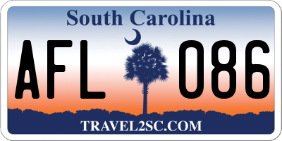 SC license plate AFL086