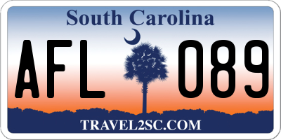 SC license plate AFL089