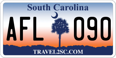 SC license plate AFL090