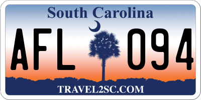 SC license plate AFL094