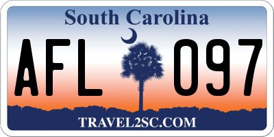 SC license plate AFL097