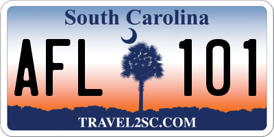 SC license plate AFL101