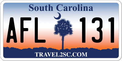 SC license plate AFL131