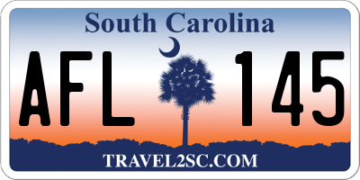 SC license plate AFL145