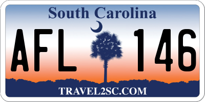 SC license plate AFL146