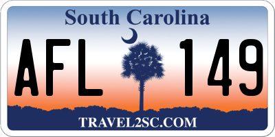SC license plate AFL149