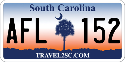 SC license plate AFL152