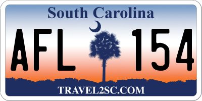 SC license plate AFL154