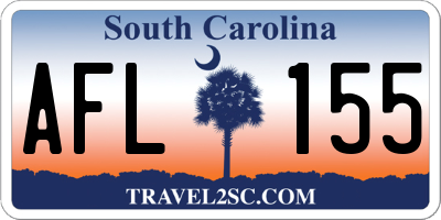 SC license plate AFL155