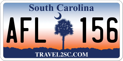 SC license plate AFL156