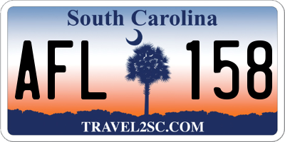 SC license plate AFL158