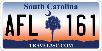 SC license plate AFL161