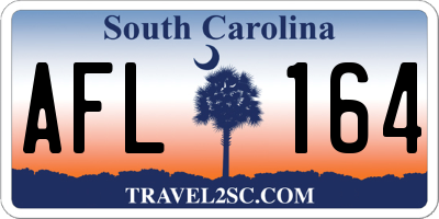 SC license plate AFL164