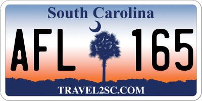 SC license plate AFL165