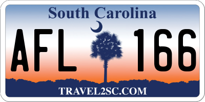 SC license plate AFL166