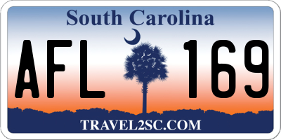SC license plate AFL169