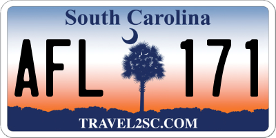 SC license plate AFL171
