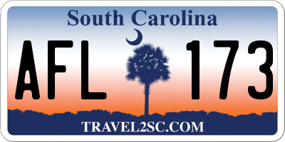 SC license plate AFL173