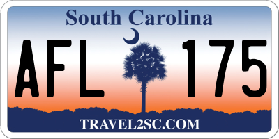 SC license plate AFL175