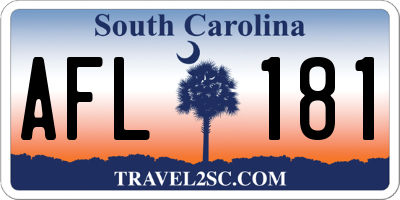 SC license plate AFL181