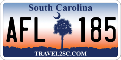 SC license plate AFL185