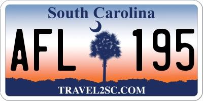 SC license plate AFL195