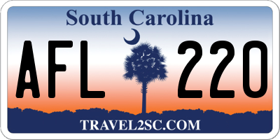 SC license plate AFL220
