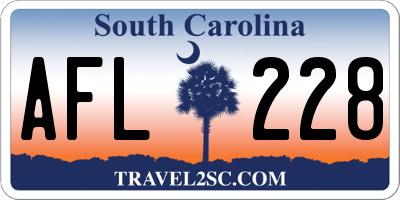 SC license plate AFL228