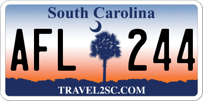 SC license plate AFL244
