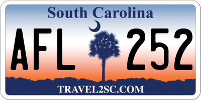 SC license plate AFL252