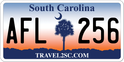 SC license plate AFL256