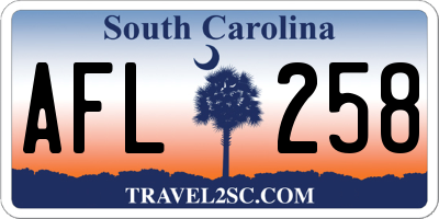 SC license plate AFL258