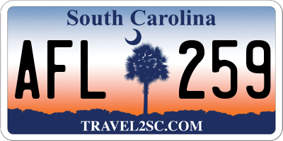 SC license plate AFL259