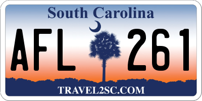 SC license plate AFL261