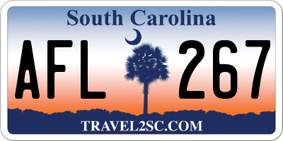 SC license plate AFL267
