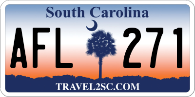 SC license plate AFL271
