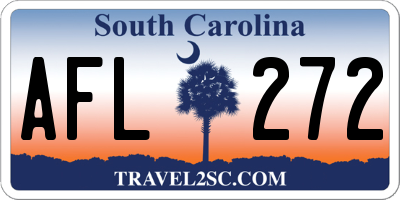 SC license plate AFL272