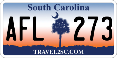 SC license plate AFL273
