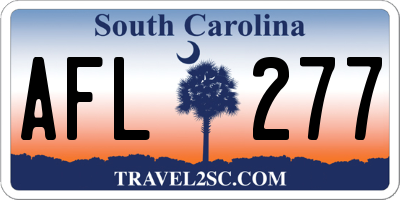 SC license plate AFL277