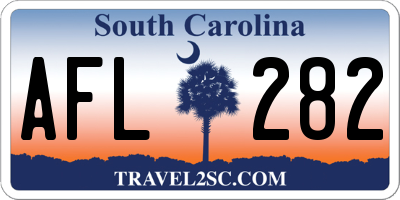 SC license plate AFL282