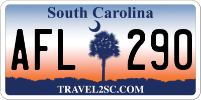 SC license plate AFL290