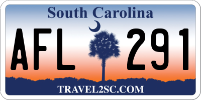 SC license plate AFL291