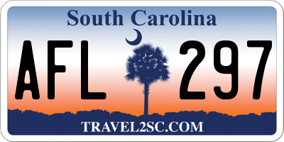 SC license plate AFL297