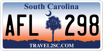 SC license plate AFL298