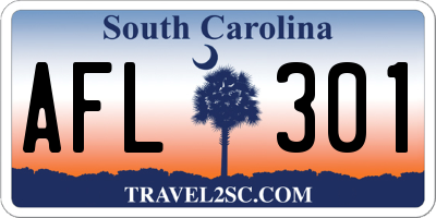 SC license plate AFL301