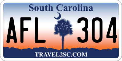 SC license plate AFL304
