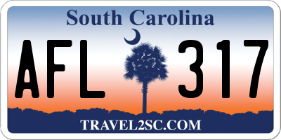 SC license plate AFL317