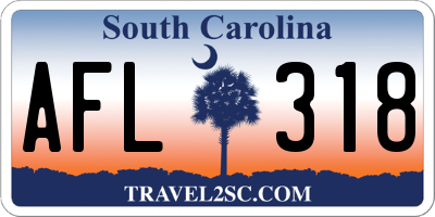 SC license plate AFL318