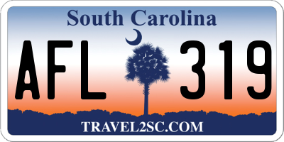 SC license plate AFL319