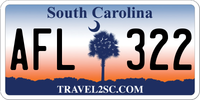 SC license plate AFL322